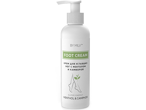Крем для уставших ног с ментолом и камфорой 200 мл