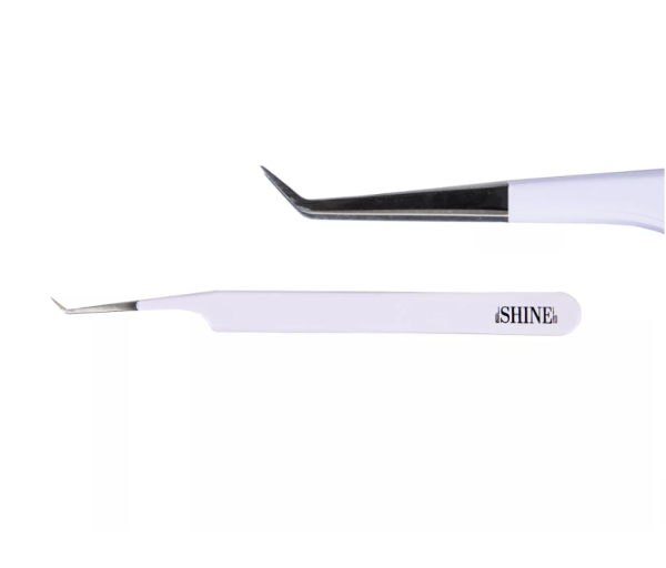 Пинцет для наращивания ресниц elSHINE, серия Color, тип L 5 мм