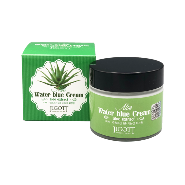 Увлажняющий крем для лица с экстрактом алоэ  Aloe Water Blue Cream 70 мл JIGOTT