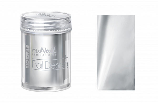 Фольга переводная для литья серебряная 1.5м. RuNail  