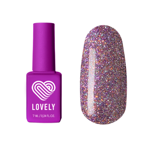 Гель-лак Lovely Jewel аметист со светоотражающими частицами, 7 ml