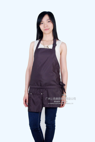 Фартук-туника для парикмахера односторонний черный
