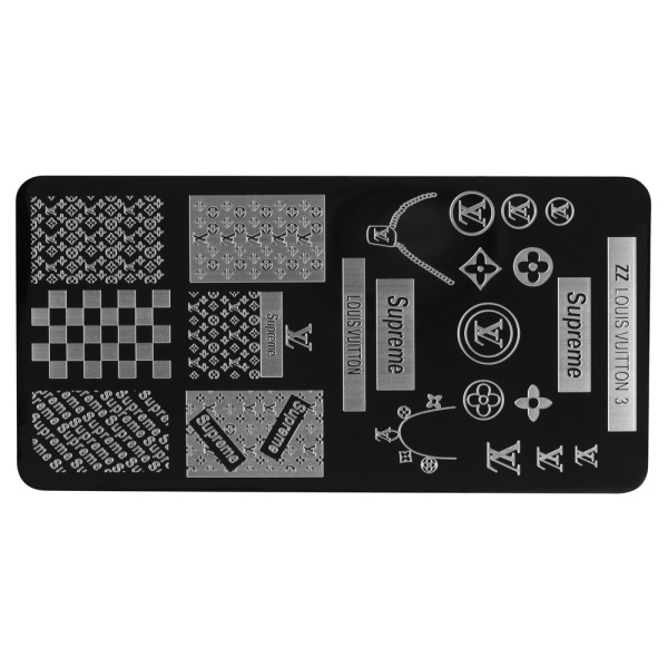 Пластина для стемпинга металлическая, 6x12см (203 LV)