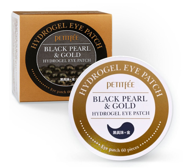 Гидрогелевые патчи для век Black Pearl & Gold Hydrogel Eye Patch 60шт Petitfee 