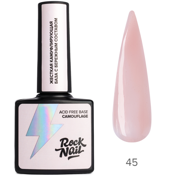 Камуфлирующая жесткая бескислотная база RockNail 45 Confident