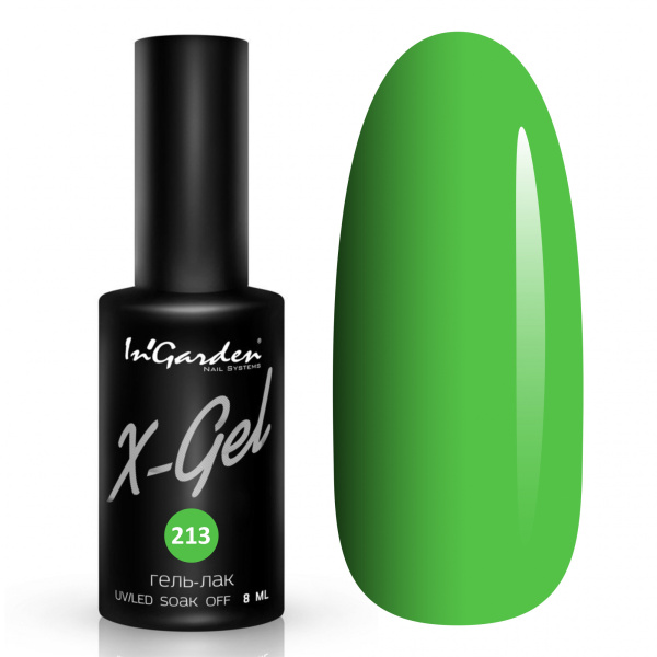 Гель-лак InGarden X-Gel №213 Зеленый