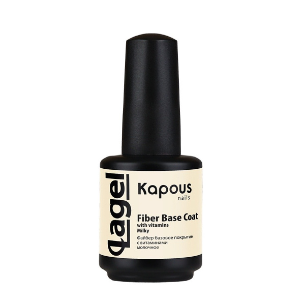 Файбер базовое покрытие с витаминами молочное Fiber Base Coat with vitamins Milky  "LAGEL", 15 мл