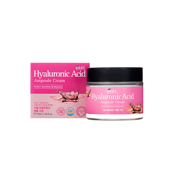 Ампульный крем для лица с гиалуроновой кислотой Hyaluronic Acid Ampule Cream EKEL