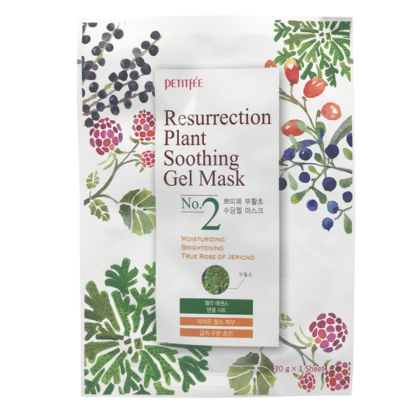 Увлажняющая маска для тусклой и уставшей кожи лица Resurrection Plant Soothing Gel Mask Petitfee