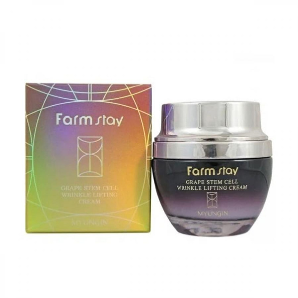 Крем-лифтинг с фито-стволовыми клетками Grape Stem Cell Wrinkle Lifting Cream 50мл FarmStay 