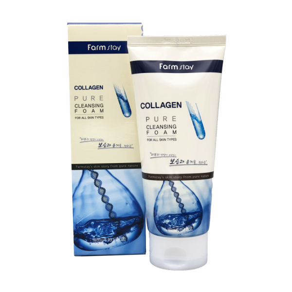 Пенка для умывания с коллагеном Collagen Pure Cleansing Foam 180 гр FarmStay