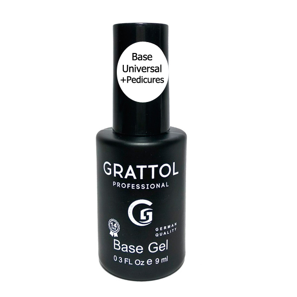 База Каучуковая Rubber Base Gel Universal+Pedicures 9 мл. Grattol