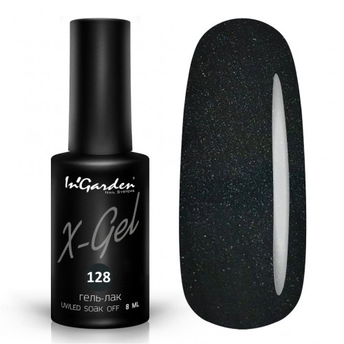Гель-лак InGarden X-gel №128 Серый оливковый