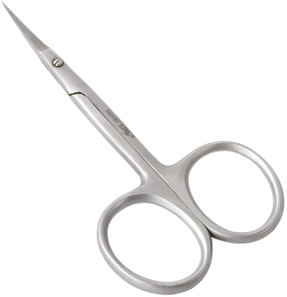 Ножницы для кутикулы НСС 6 matt, длинные тонкие лезвия, матовое покрытие Silver Star