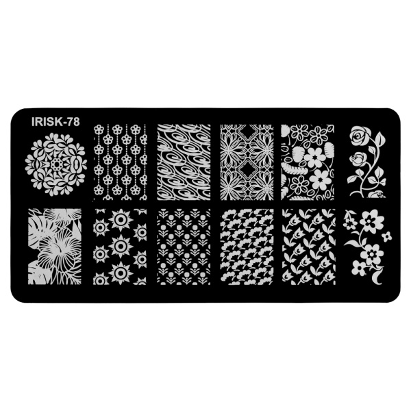 Пластина для стемпинга металлическая, 6x12см (078)