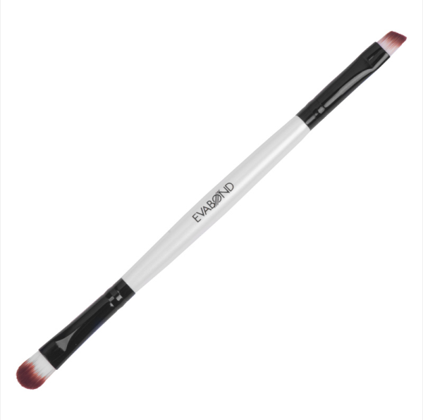 Кисть макияжная двухсторонняя для теней и бровей EVABOND