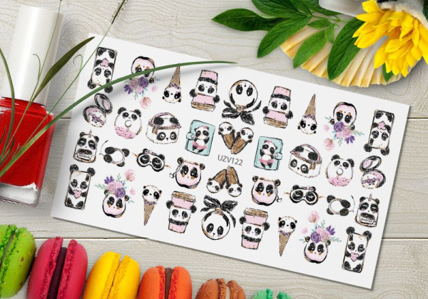 Слайдер-дизайн с белой подложкой UZV122 Delly Pur