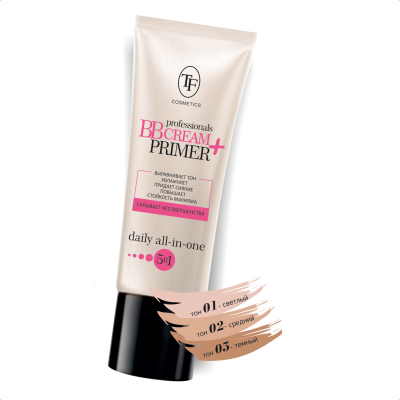 Увлажняющий крем-тон и основа под макияж 03 Professional BB Cream+Primer темный TF CTW-11 