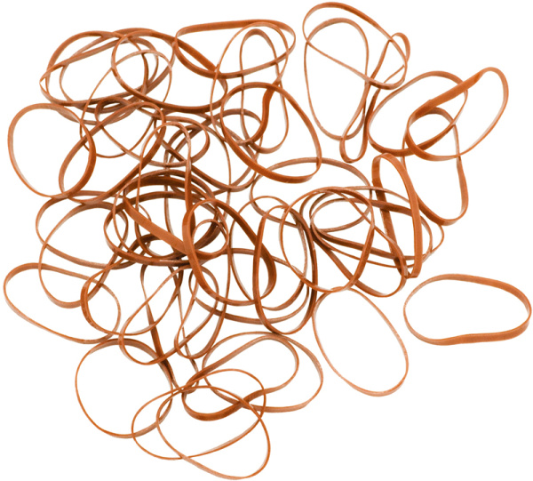 Резинки силиконовые DEWAL коричневые средние RES033 50шт