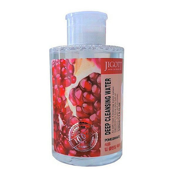 Очищающая вода с экстрактом граната POMEGRANATE DEEP CLEANSING WATER 582гр Jigott 
