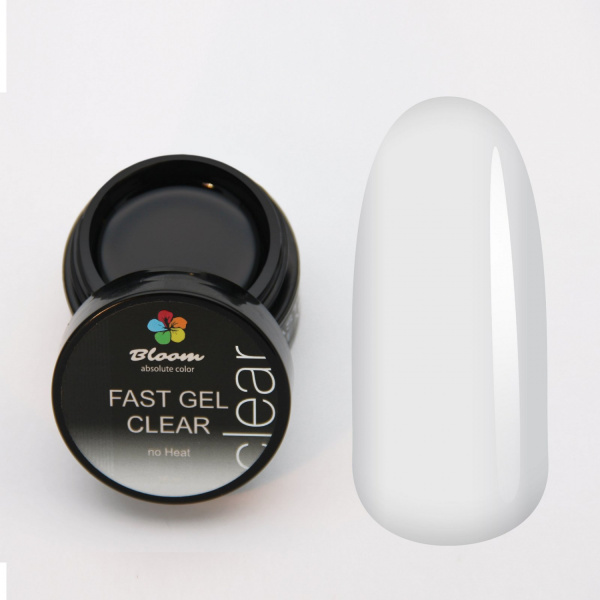 Гель для наращивания Fast Gel кристально-прозрачный 15 мл Bloom 