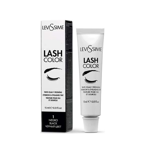 Краска для бровей и ресниц LeviSsime. №1 Черная. 15 мл