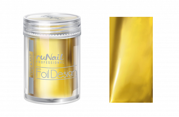 Фольга переводная для литья золотой 1.5м. RuNail  