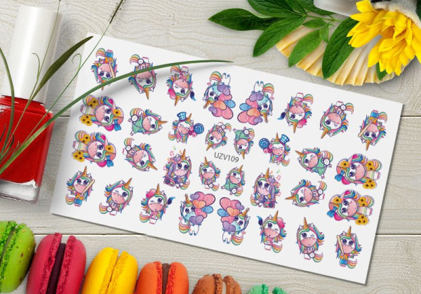 Слайдер-дизайн с белой подложкой UZV109 Delly Pur