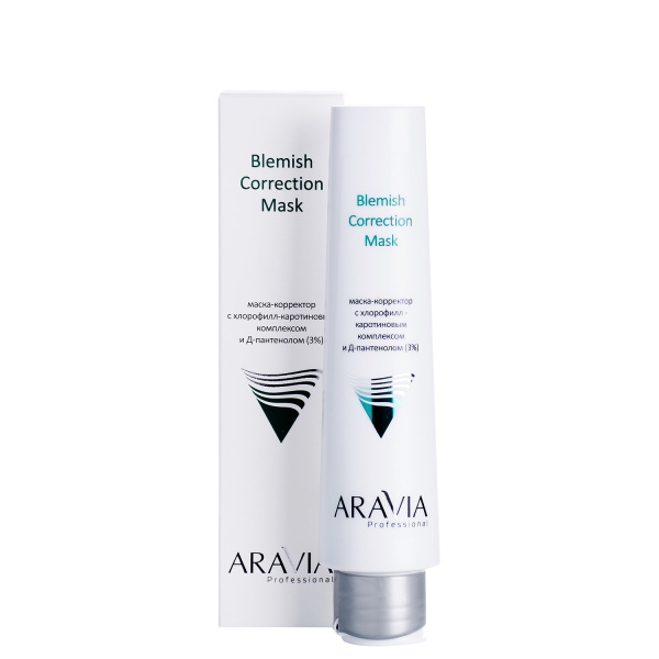 Маска-корректор против несовершенств с хлорофилл-каротиновым комплексом и Д-пант ARAVIA Professional