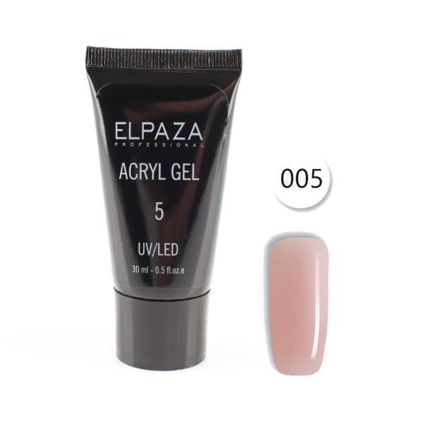 Акрил-гель Acryl Gel №5 для наращивания ногтей 30мл Elpaza