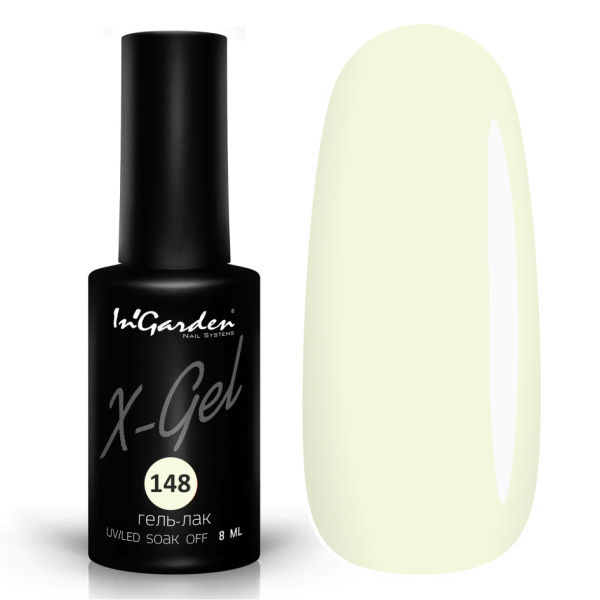 Гель-лак InGarden X-Gel №148 Кремово-желтый