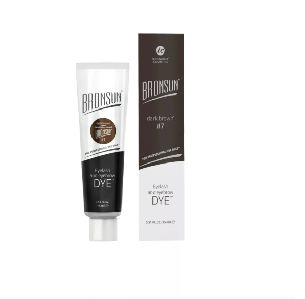 Крем-краска для ресниц и бровей, цвет темно-коричневый #7 BRONSUN 15 мл.