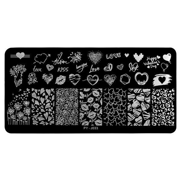 Пластина для стемпинга металлическая, 6x12см (132 PY-J033)