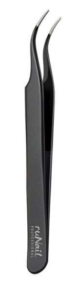 Пинцет для ресниц изогнутый Luxury Runail 1394