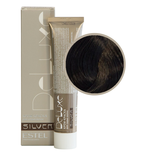 Крем-краска DeLuxe Silver 4/0 шатен 