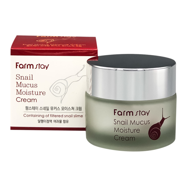 Увлажняющий крем с муцином улитки Snail Mucus Moisture Cream 50мл Farm Stay 