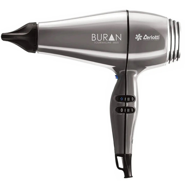 Фен профессиональный Ceriotti Buran Ceramic Tourmaline 3800 Grey для волос, 2200W