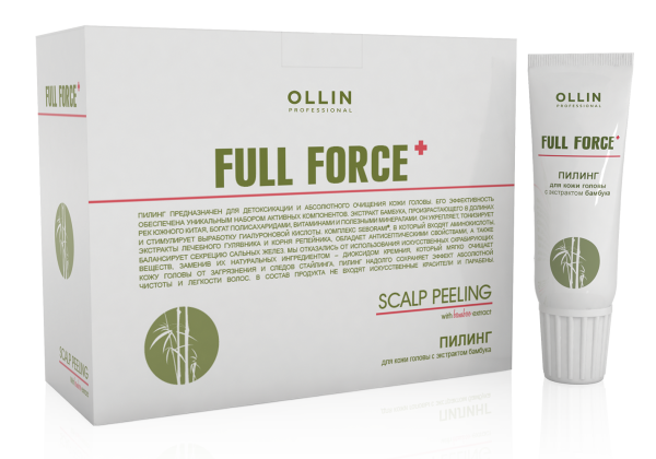 Пилинг для кожи головы с экстрактом бамбука 10шт*15 мл OLLIN FULL FORCE 										