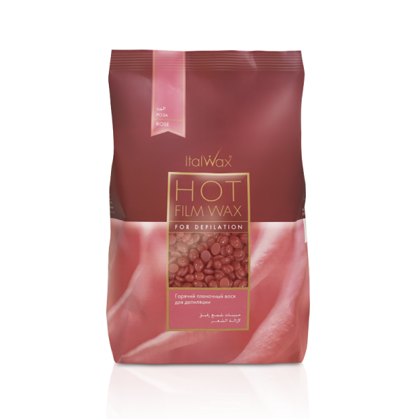 Воск горячий пленочный в гранулах Роза 1000 гр ITALWAX