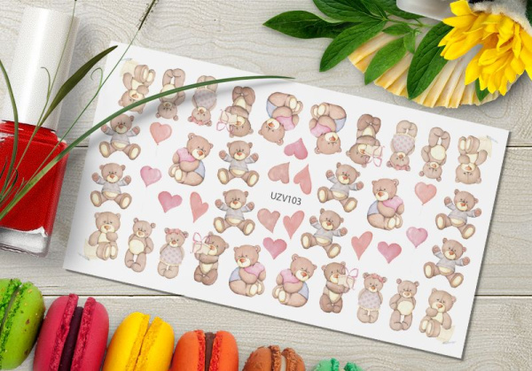 Слайдер-дизайн с белой подложкой UZV103 Delly Pur