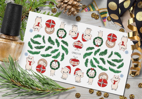 Слайдер-дизайн с белой подложкой UNG119 Delly Pur