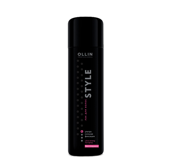 Лак для волос ультрасильной фиксации без отдушки 400мл OLLIN STYLE