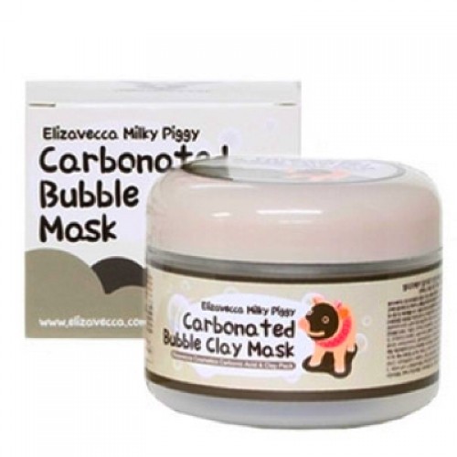 Маска для лица глиняно-пузырьковая Elizavecca Milky Piggy Carbona Ted Bubble Clay Pack 100мл