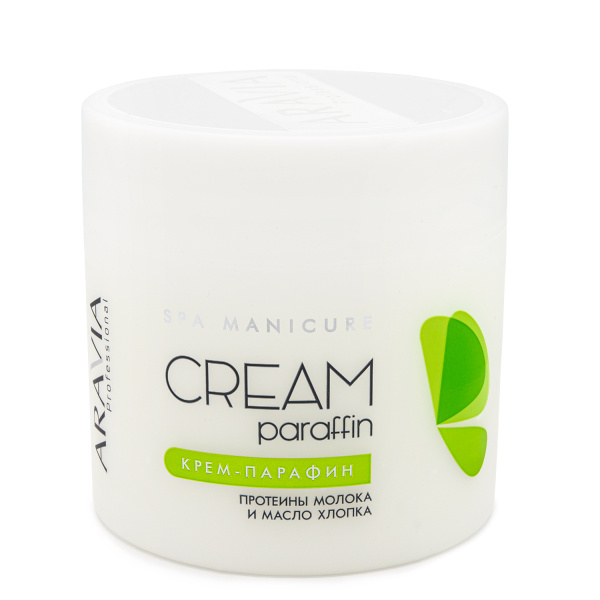 Крем-парафин "Натуральный" с молочными протеинами и маслом хлопка, 300 мл ARAVIA