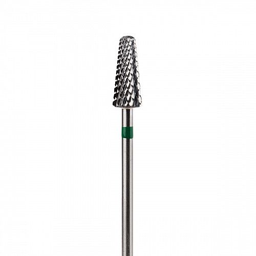 Фреза твердосплавная Конус 4 мм средняя насечка (зеленая) с куполообразным концом Major 201220040