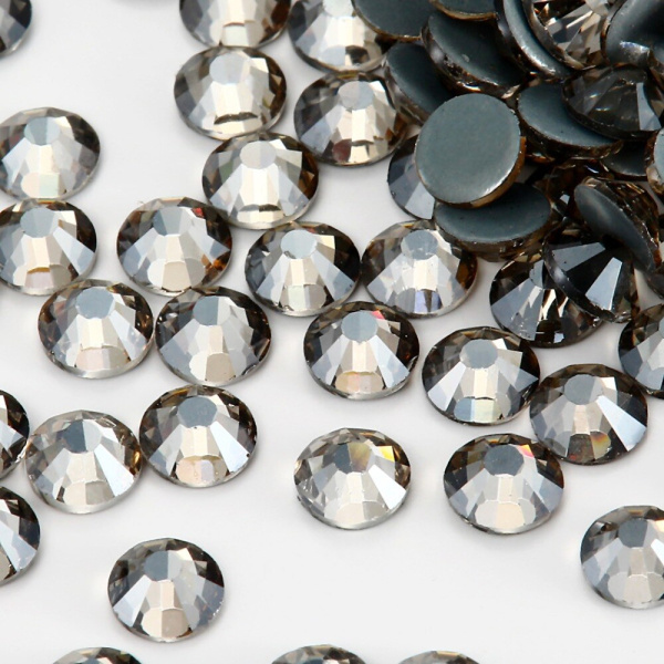 Стразы Прозрачно-черные 2 мм SS6, 1440шт