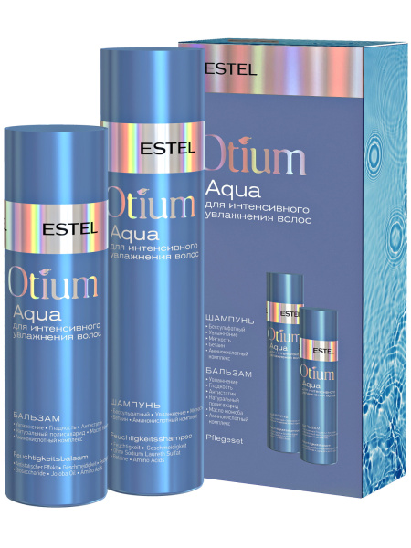 Набор Otium Aqua для интенсивного увлажнения волос шампунь+бальзам 200мл