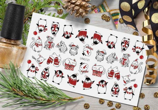 Слайдер-дизайн с белой подложкой UNG121 Delly Pur