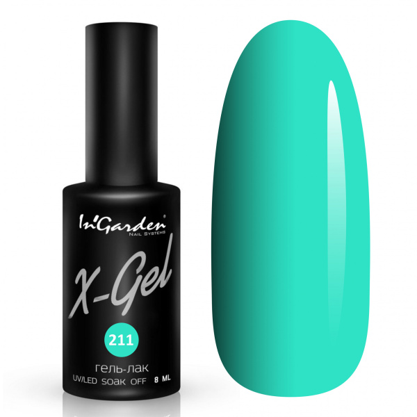 Гель-лак InGarden X-Gel №211 Бирюзовый