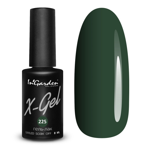 Гель-лак InGarden X-gel №225 Royal Green Ингарден 11 мл